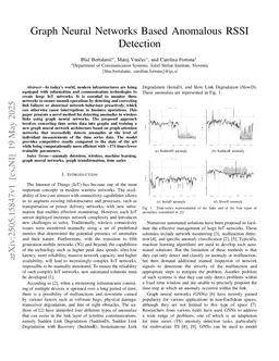 Graph Neural Networks Based Anomalous RSSI Detection