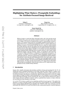Highlighting What Matters: Promptable Embeddings for Attribute-Focused Image Retrieval