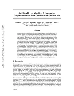 Satellites Reveal Mobility: A Commuting Origin-destination Flow Generator for Global Cities