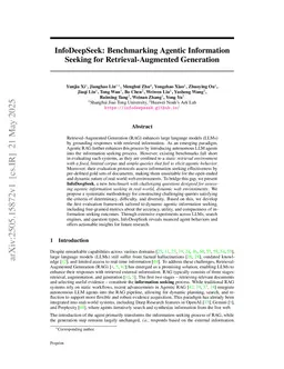 InfoDeepSeek: Benchmarking Agentic Information Seeking for Retrieval-Augmented Generation