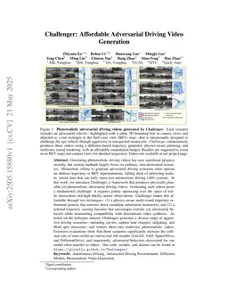 Challenger: Affordable Adversarial Driving Video Generation