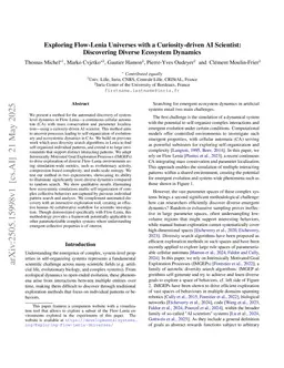 Exploring Flow-Lenia Universes with a Curiosity-driven AI Scientist: Discovering Diverse Ecosystem Dynamics