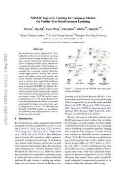 NOVER: Incentive Training for Language Models via Verifier-Free Reinforcement Learning