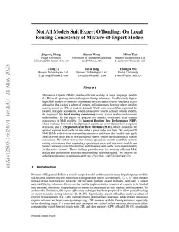 Not All Models Suit Expert Offloading: On Local Routing Consistency of Mixture-of-Expert Models