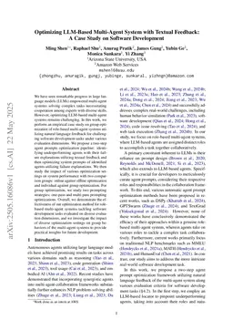 Optimizing LLM-Based Multi-Agent System with Textual Feedback: A Case Study on Software Development