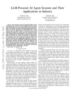 LLM-Powered AI Agent Systems and Their Applications in Industry