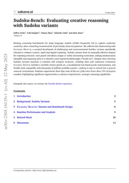 Sudoku-Bench: Evaluating creative reasoning with Sudoku variants