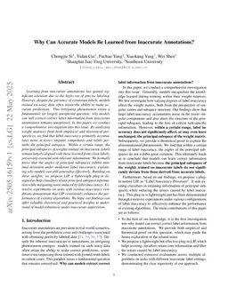 Why Can Accurate Models Be Learned from Inaccurate Annotations?