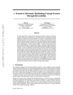 Erased or Dormant? Rethinking Concept Erasure Through Reversibility