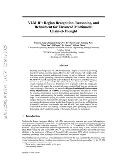 VLM-R$^3$: Region Recognition, Reasoning, and Refinement for Enhanced Multimodal Chain-of-Thought