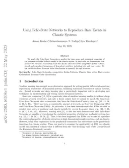 Using Echo-State Networks to Reproduce Rare Events in Chaotic Systems