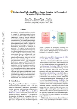 Explain Less, Understand More: Jargon Detection via Personalized Parameter-Efficient Fine-tuning