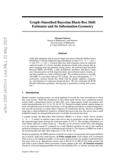 Graph-Smoothed Bayesian Black-Box Shift Estimator and Its Information Geometry