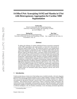 SAMba-UNet: SAM2-Mamba UNet for Cardiac MRI in Medical Robotic Perception