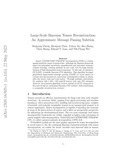 Large-Scale Bayesian Tensor Reconstruction: An Approximate Message Passing Solution