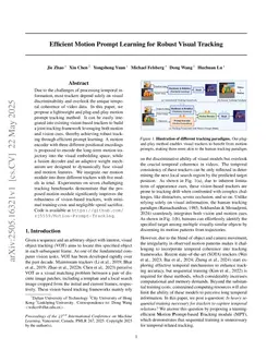 Efficient Motion Prompt Learning for Robust Visual Tracking