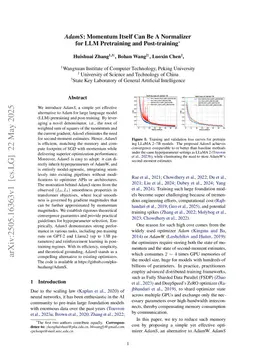 AdamS: Momentum Itself Can Be A Normalizer for LLM Pretraining and Post-training