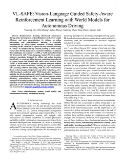 VL-SAFE: Vision-Language Guided Safety-Aware Reinforcement Learning with World Models for Autonomous Driving