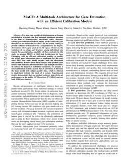 MAGE: A Multi-task Architecture for Gaze Estimation with an Efficient Calibration Module