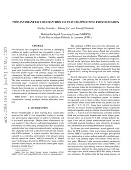 Pose-invariant face recognition via feature-space pose frontalization