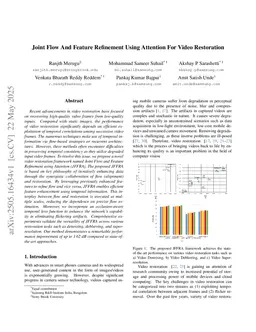 Joint Flow And Feature Refinement Using Attention For Video Restoration