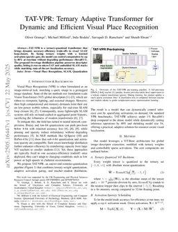 TAT-VPR: Ternary Adaptive Transformer for Dynamic and Efficient Visual Place Recognition