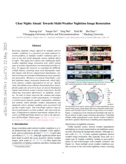 Clear Nights Ahead: Towards Multi-Weather Nighttime Image Restoration