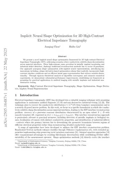 Implicit Neural Shape Optimization for 3D High-Contrast Electrical Impedance Tomography
