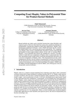Computing Exact Shapley Values in Polynomial Time for Product-Kernel Methods
