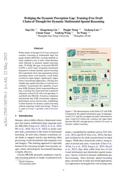 Bridging the Dynamic Perception Gap: Training-Free Draft Chain-of-Thought for Dynamic Multimodal Spatial Reasoning
