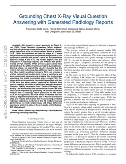 Grounding Chest X-Ray Visual Question Answering with Generated Radiology Reports