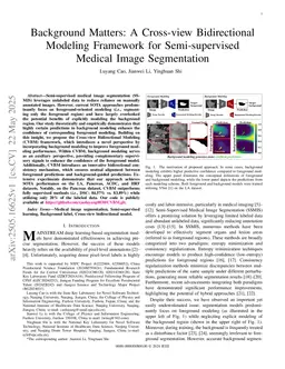 Background Matters: A Cross-view Bidirectional Modeling Framework for Semi-supervised Medical Image Segmentation