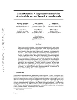 CausalDynamics: A large-scale benchmark for structural discovery of dynamical causal models