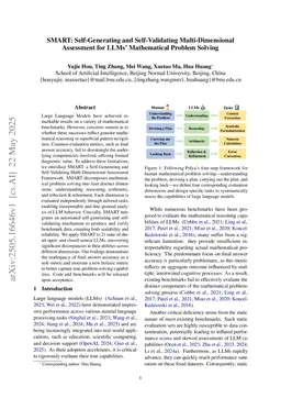 SMART: Self-Generating and Self-Validating Multi-Dimensional Assessment for LLMs' Mathematical Problem Solving