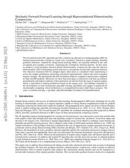 Stochastic Forward-Forward Learning through Representational Dimensionality Compression