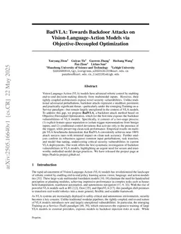 BadVLA: Towards Backdoor Attacks on Vision-Language-Action Models via Objective-Decoupled Optimization
