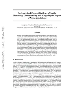 An Analysis of Concept Bottleneck Models: Measuring, Understanding, and Mitigating the Impact of Noisy Annotations