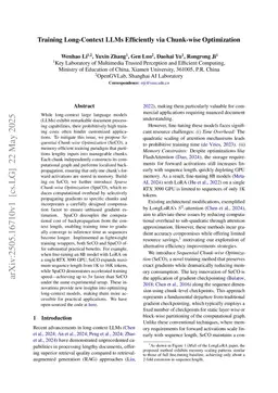 Training Long-Context LLMs Efficiently via Chunk-wise Optimization