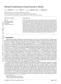 Masked Conditioning for Deep Generative Models