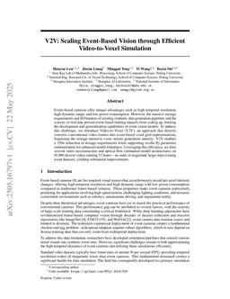 V2V: Scaling Event-Based Vision through Efficient Video-to-Voxel Simulation