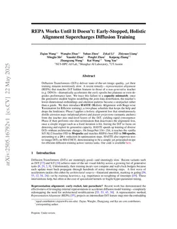 REPA Works Until It Doesn't: Early-Stopped, Holistic Alignment Supercharges Diffusion Training