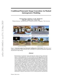 Conditional Panoramic Image Generation via Masked Autoregressive Modeling