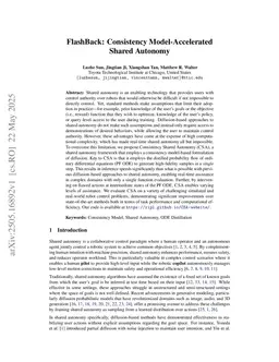 FlashBack: Consistency Model-Accelerated Shared Autonomy