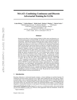 MixAT: Combining Continuous and Discrete Adversarial Training for LLMs
