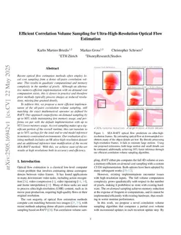 Efficient Correlation Volume Sampling for Ultra-High-Resolution Optical Flow Estimation
