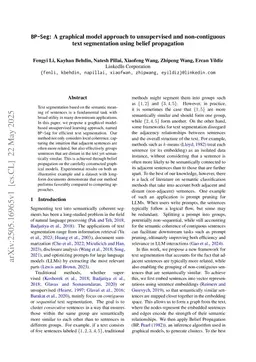 BP-Seg: A graphical model approach to unsupervised and non-contiguous text segmentation using belief propagation