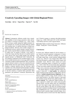 Creatively Upscaling Images with Global-Regional Priors