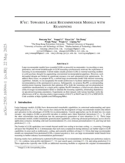 R$^2$ec: Towards Large Recommender Models with Reasoning