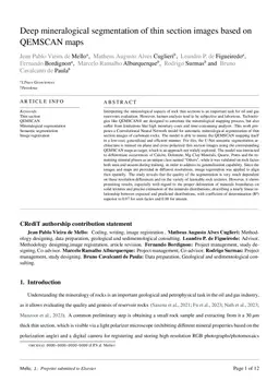 Deep mineralogical segmentation of thin section images based on QEMSCAN maps