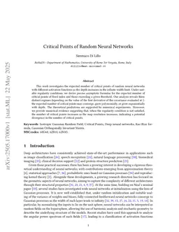 Critical Points of Random Neural Networks